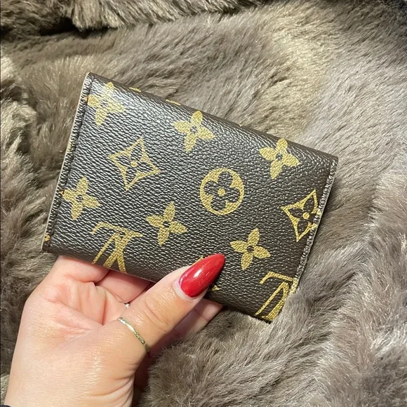 Brown and Gold Monogram Wallet - Picture 2 of 5